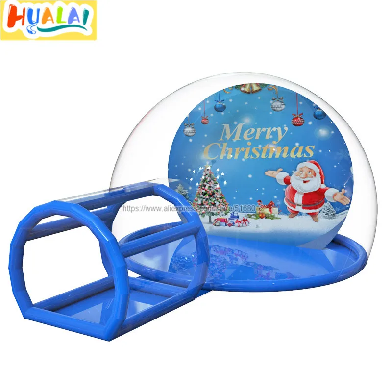 

giant Christmas decorations inflatable bubble tent dome clear snowflake ball snow globe photo booth advertising with air blown