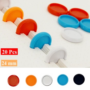 

20 Pcs 24mm Solid Color Disc Binder for Notebooks/Planner Diy Loose Leaf Binding Rings Discbound Notebook Accessorries CX19-009