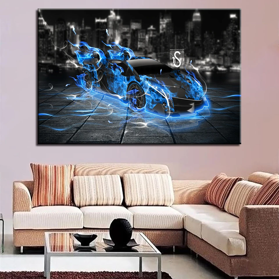 

Modular Pictures Wall Art HD Prints 1 Pieces Racing Car Canvas Game Painting Modern Home Decoration For Kids Room Artwork Poster