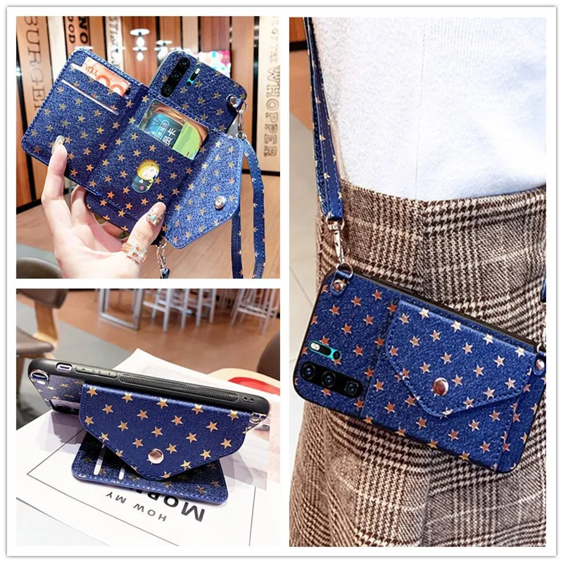 For xiaomi redmi 9T 9A 9C note 10S 9s 9 8 7 8T K20 30 mi 10 10T lite pro poco X3 NFC M3 case cover wallet card strap | Мобильные