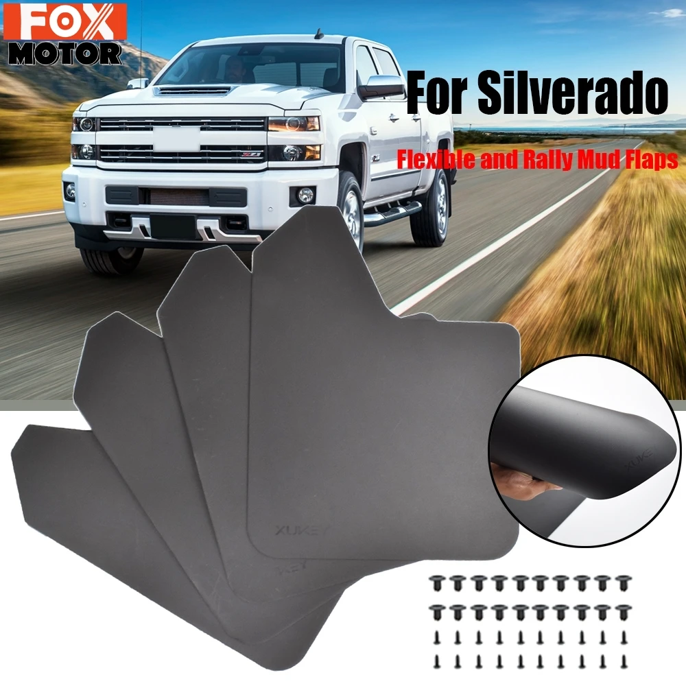 4Pcs Mud Flaps Mudflaps Splash Guards Fender Flares For Chevrolet Chevy