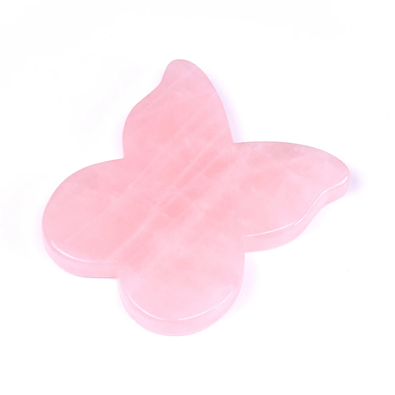 Традиционный скребок для массажа Gua Sha из розового кварца уход за кожей Инструмент для иглоукалывания соскабливание лица массаж спины шеи