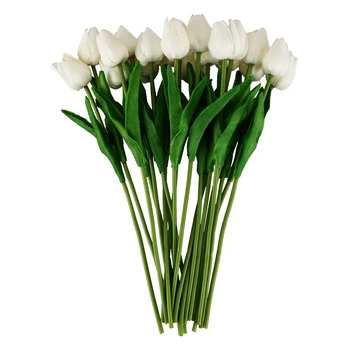 

20pcs Tulip Flower Latex Real Touch For Wedding Decor Flower Best Quality KC451