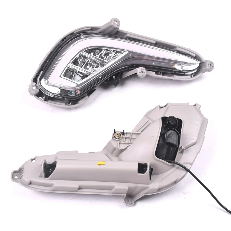 LED DRL Daytime Running Light Fog Lamp 12V Car Running Lights for Hyundai Accent Solaris 2012