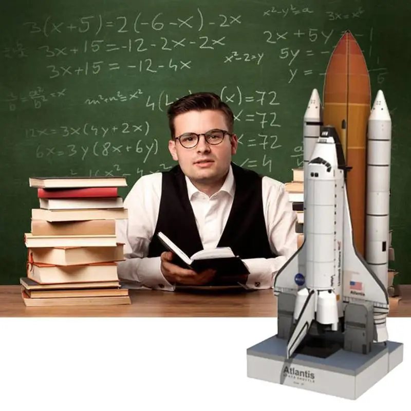1:150 Atlantis Space Shuttle Бумажная модель ручная резка сборка глянцевая бумага с покрытием модель игрушки для детей и взрослых с ручным управлением