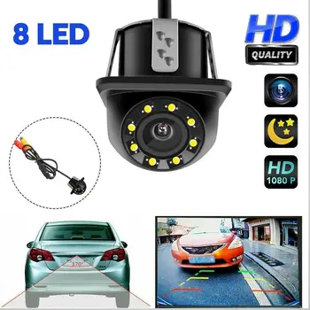 

1pcs Universal Car Rear View Camera Car Reversing Back Up Camera 8 LED Round HD Night Vision Car Parking Monitor Rearview Camera