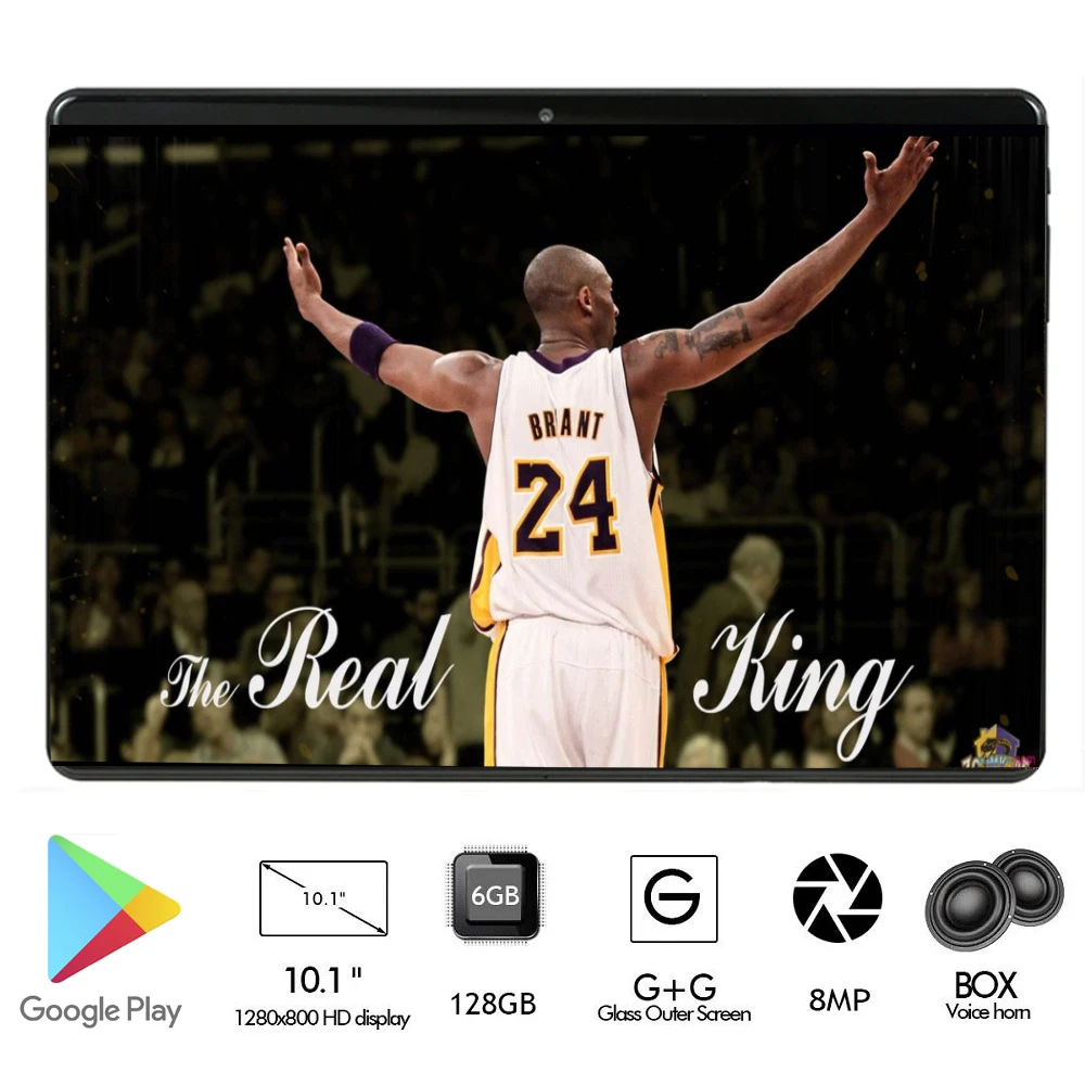 

2020 Global New 10 inch Tablet PC Octa Core 6GB RAM 128GB ROM 3G 4G LTE IPS 2.5D Tempered Glass 10.1 Android 9.0 Tablets +Gifts