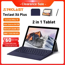 Teclast X6 Plus Tablet PC 12.6 Inch 2 in 1 Notebook Intel Celeron N4100 8GB RAM 256GB SSD Quad Core 2880*1920 FHD IPS Windows 10