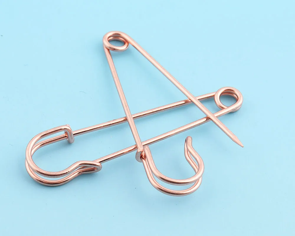 Rose Gold Safety Pins Large Brooch Kilt Pins Charming Sewing Pins Shawl pin  Jumbo Decor Pins for Jewelry Blanket Clothing 15pcs