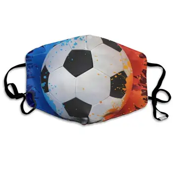

Fashion Unisex Anti-Dust Half Face Mouth Mask Cool Water Fire Watercolor Soccer Printed