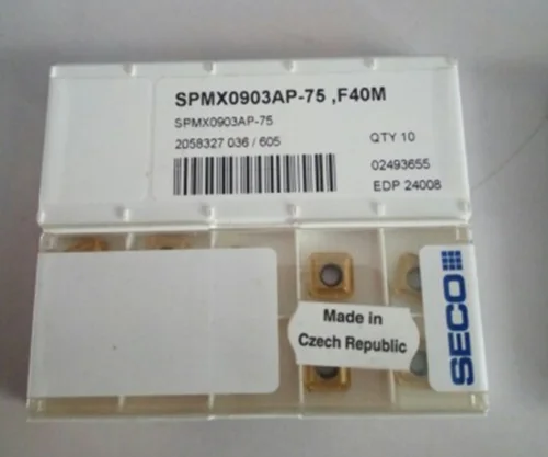 10 шт. вставки карбида SPMX0903AP-75 F40M