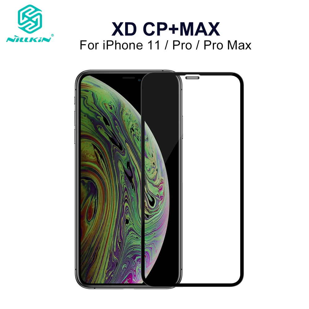 Для iPhone 11/Pro Max защита экрана полностью покрывает закаленное стекло Nillkin пленка XD CP+ Max круглый край 9H твердость