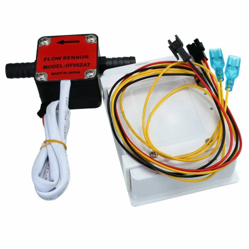 

1 Set 3/8" Flowing Control LCD Display+Oil Fuel Gasoline Diesel Milk Water Gear Sensor Accessories New