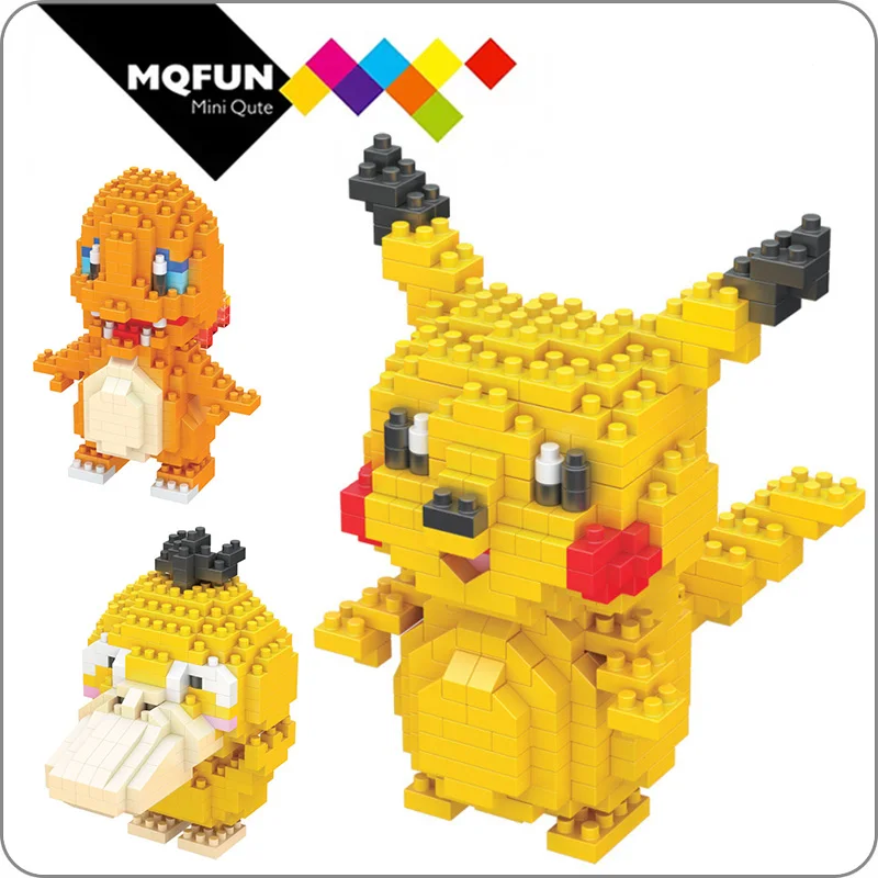 BOYU мультфильм аниме Pokeball pikachu Charmander PsyDuck фигурки алмазные строительные блоки