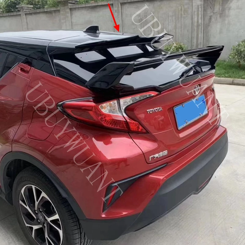 

UBUYUWANT ABS Plastic Primer Color Exterior Car Rear Spoiler Tail Trunk Boot Wing Decoration For Toyota CHR C-HR 2018 2019