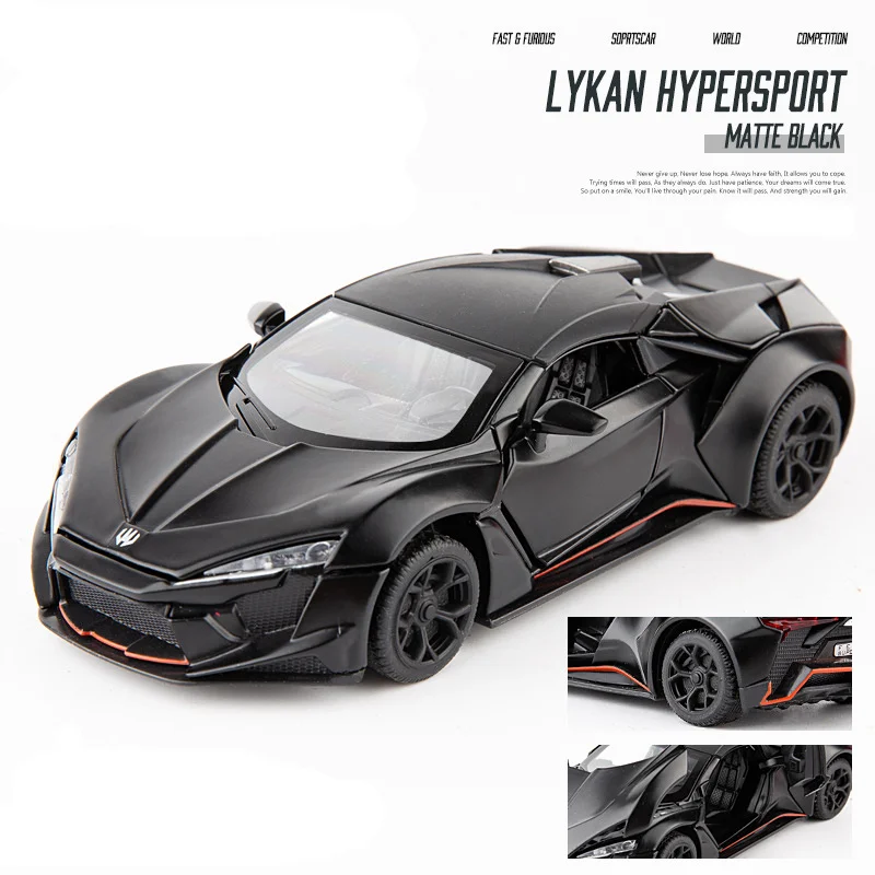 1:32 Lykan Hypersport, модель автомобиля из сплава, литые под давлением и игрушечные транспортные средства, игрушечная машинка, металлическая коллекционная игрушка, игрушки для детей, подарки для детей - Цвет: No Original Box