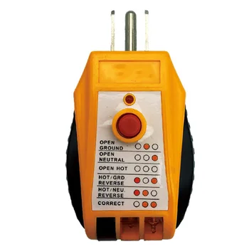 

Socket Tester with Gfci CHECK . Socket Tester for Standard AC Outlets. Includes 7 Visual Indications. Automatic Electric Circuit