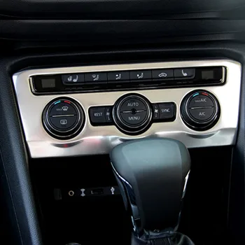 

Interior Central Air Conditioner Switch Control Frame Stainless Steel Trim for Volkswagen VW TiguanL Tiguan L 2017~2019