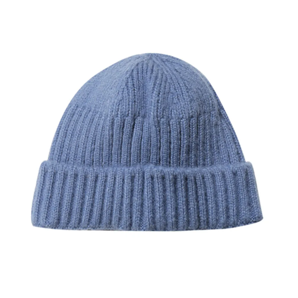 Simple Solid Color Unisex Winter Cap Headgear Warm Hat For Men And Women Ear czapka zimowa Warm Hat bonnet femme hiver#20