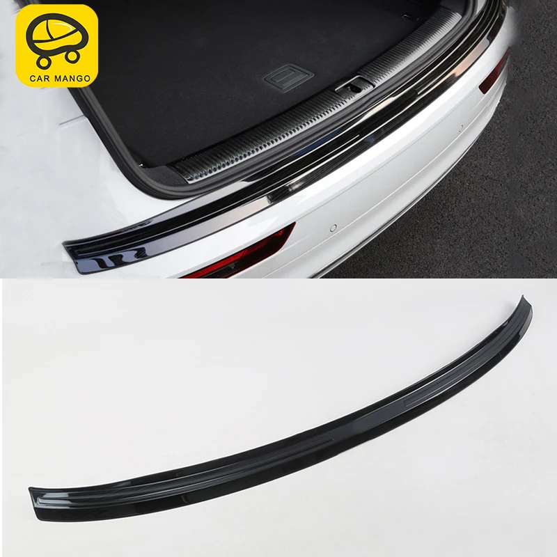 

CARMANGO for Audi Q5 FY 2018 Car Rear Bumper Trunk Pad Fender Decoration Chrome Sticker Frame Trim Cover Exterior Accessories