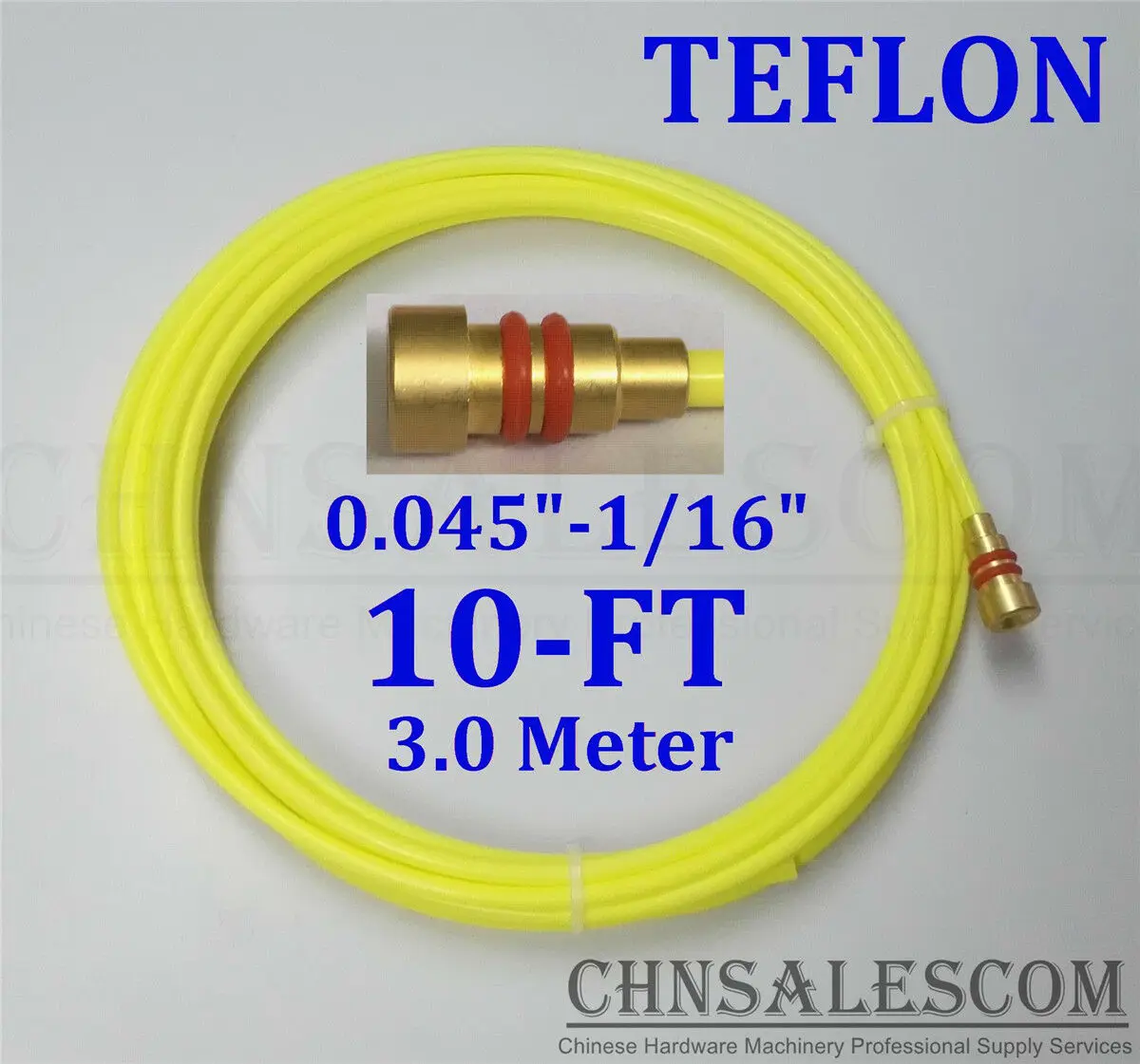 CHNsalescom PTFE Liner10ft MIG Сварочные пистолеты провода размер 0,04"-1/16" LI MI TW 3,0 M желтый