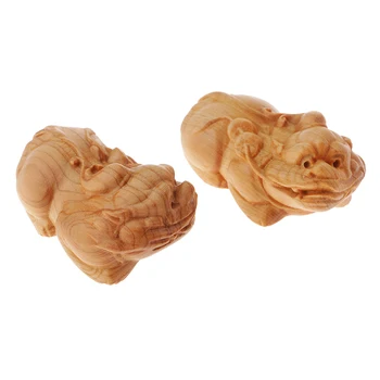 

Chinese Culture Wooden Brave Troops Fortune Mascot Gifts, for Friend Gift, Office Desktop Ornaments Pack of 2