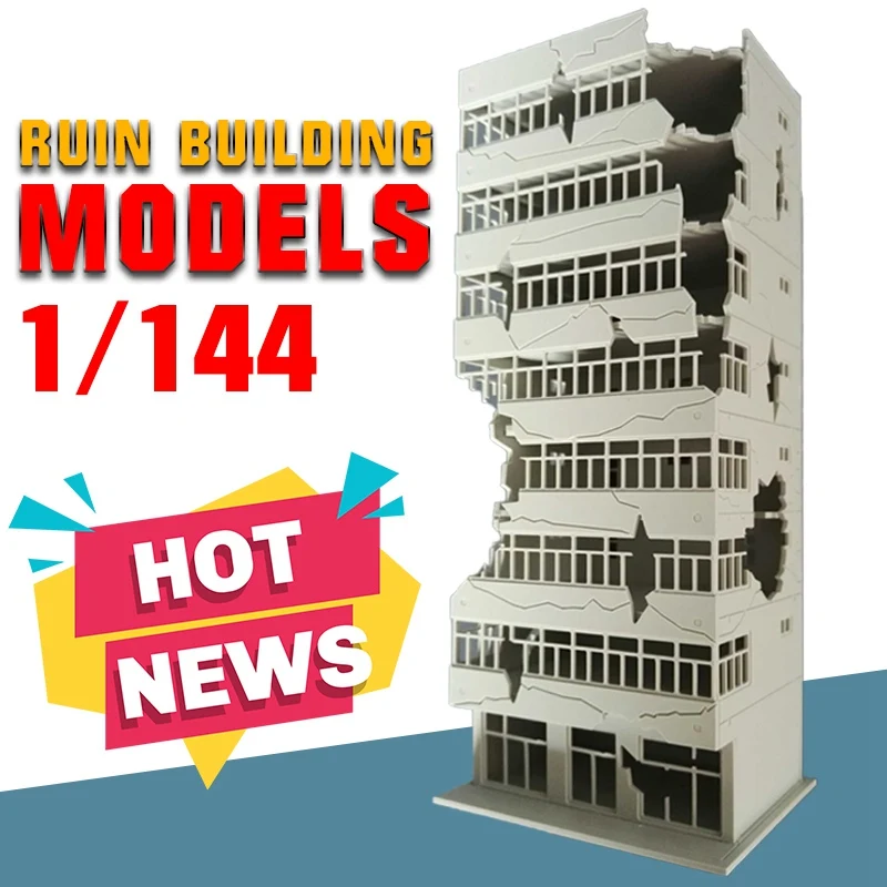 1/144 Outland модели ландшафт для железной дороги город разрушить здание заброшенный