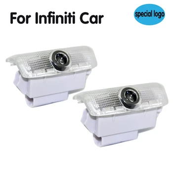 

2PCS led car door light logo laser projector lights welcome lamp auto ground projection Luces lighting for infiniti Q50 QX50 Q70