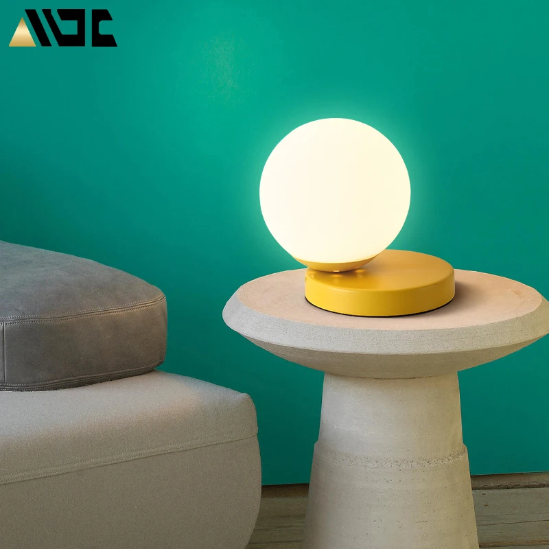 Современный стеклянный стол лампы скандинавские простые спальни прикроватная