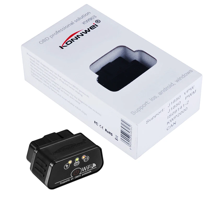 KW903 WiFi Android IPHONE IPAD Автомобильная диагностическая система для IOS и Android автоматический сканер OBD 2 диагностический инструмент
