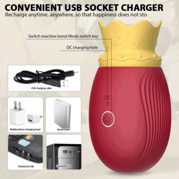 Luxury Blowjob 2 in 1 Sucking Licking Vibrator for Couples Women Clit sucker G-Spot oral sex Erotic toys for adult Masturbator 4