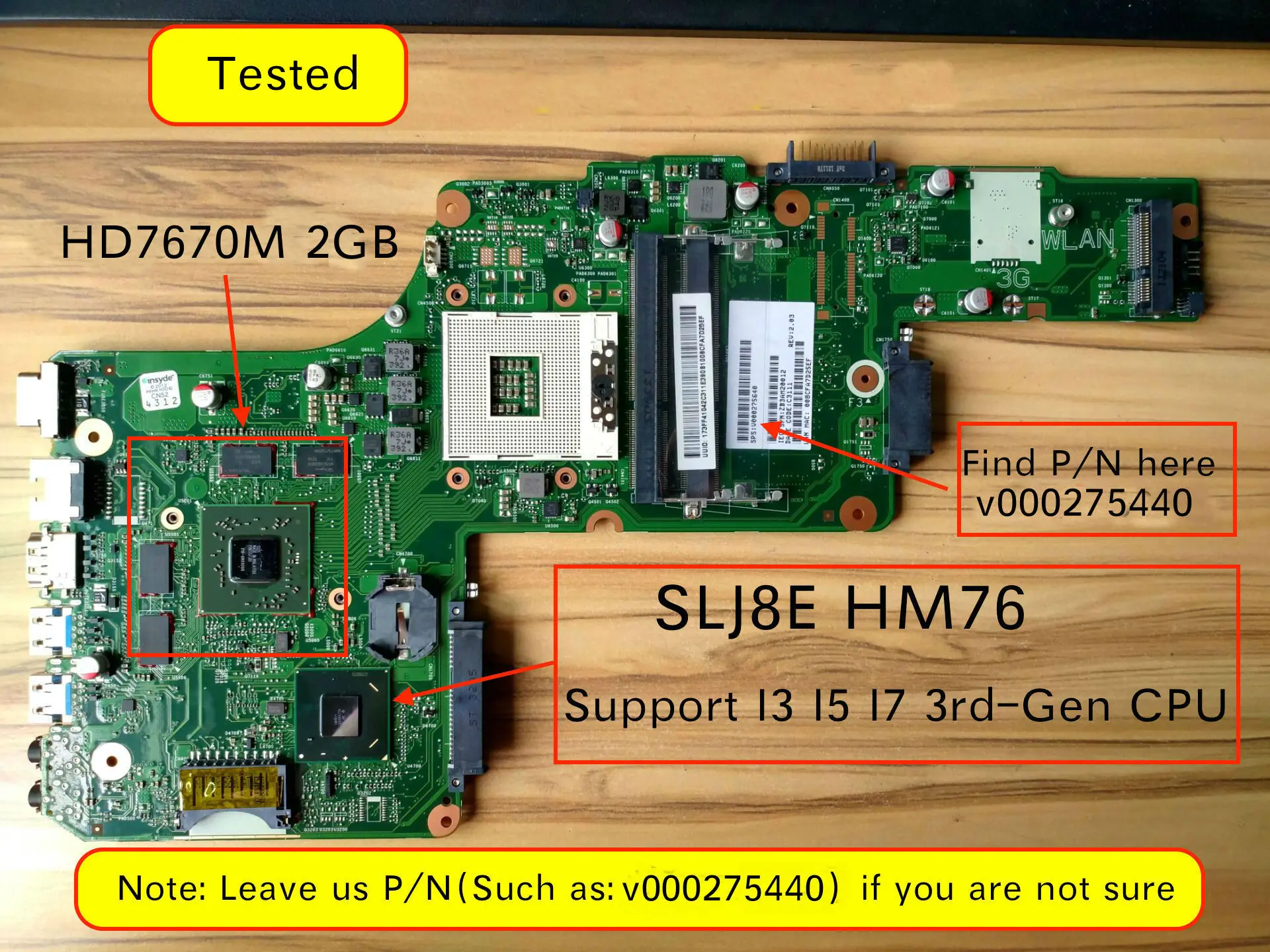 Материнская плата v000275440 v000275200 для ноутбука Toshiba L855 L850, материнская плата HD 7670m 2GB