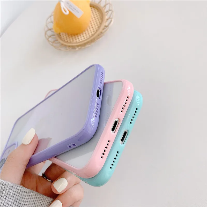 Funda For Iphone 12 pro Case Luxury Camera Lens Candy