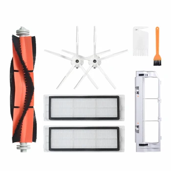 

2 Side Brush + 1 Roller Brush + 2 Filter Net +1 Roller Brush Case for xiaomi S50 S55 S60 T4 T6 Robot Vacuum Cleaner Replacement