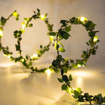 

Battery Powered LED Leaves String Lights Outdoor LED lights Holiday Wedding Party Garland Fairy Lamp