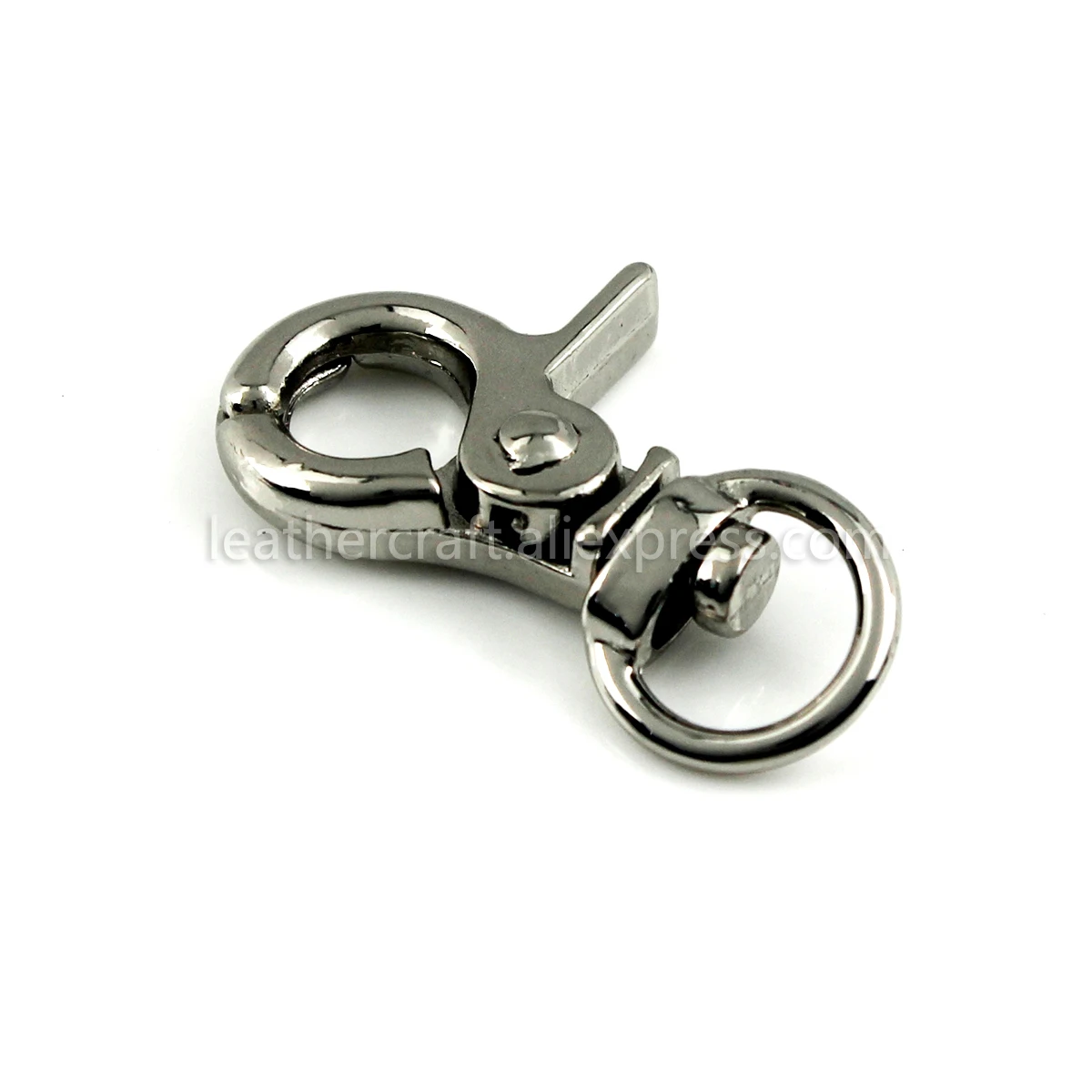 Silver 1х металлическая крошечная застежка на крючок, застежка-краб, зажимы, весенние ворота, кожа, ремесло, маленькая сумка для поводка, ремень, тканевый брелок для ключей, крючки - Color: Silver