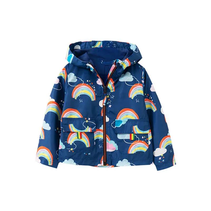 Spring Autumn Jacket for girls children's flight jacket Baby Girls Bomber Children Rainbow coat | Детская одежда и обувь