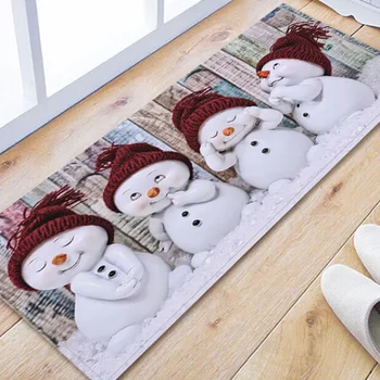 

180x60 cm Christmas Printed Series Kitchen Bath Bedroom Mat Carpet Non-Slip Soft Toilet Floor Mats Doormat Xmas Home Decor Gifts