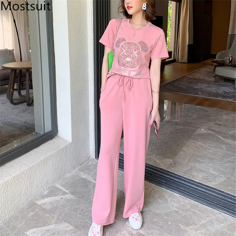 Женские спортивные костюмы из 2 предметов набор летней модной повседневной