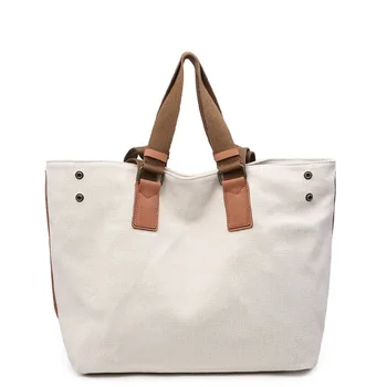 

M389 New Arrive Brand Large Pocket Casual Tote Women's Handbag Shoulder Handbags Canvas Leather Capacity Bags For Women