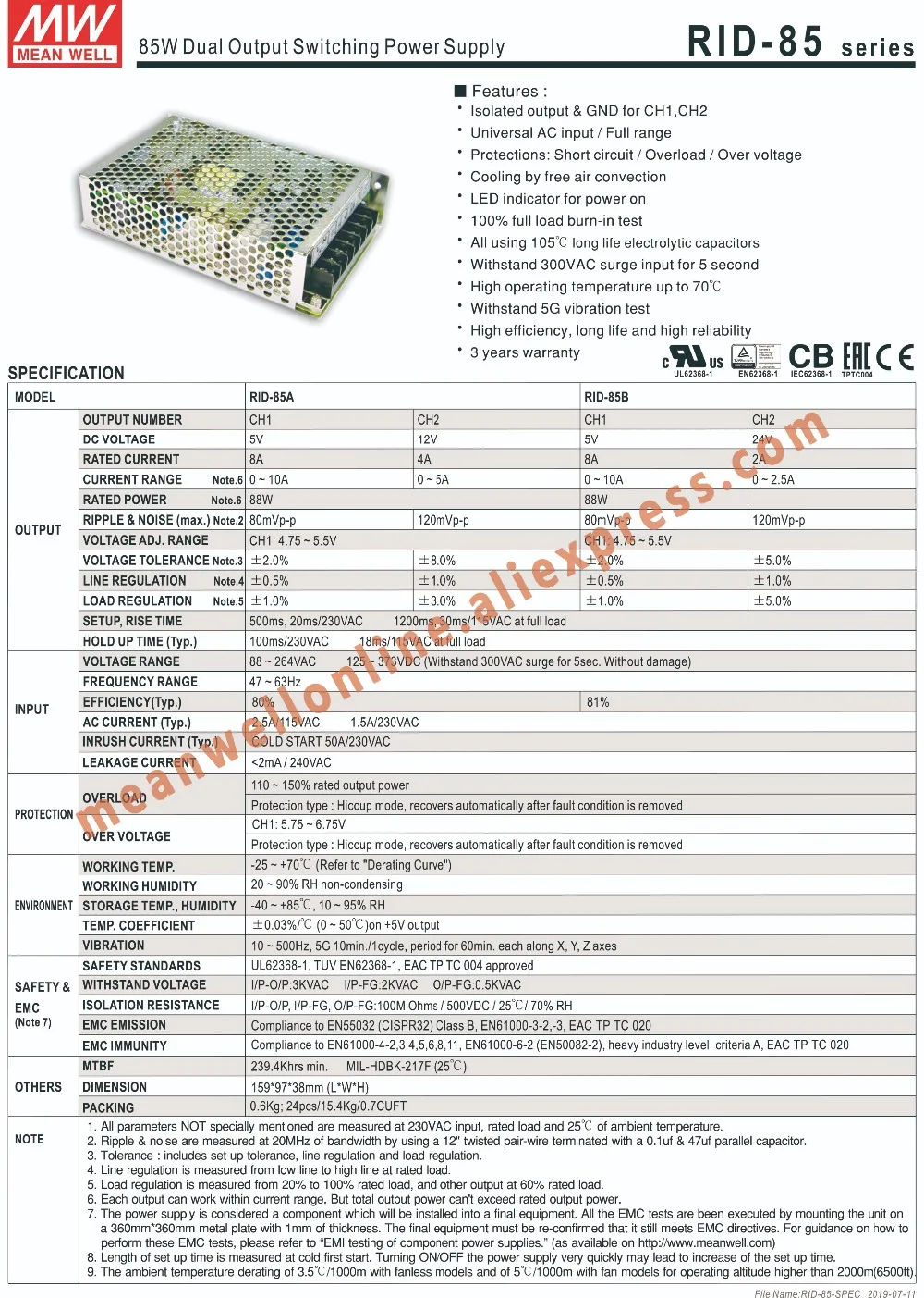 RID-85-SPEC-1