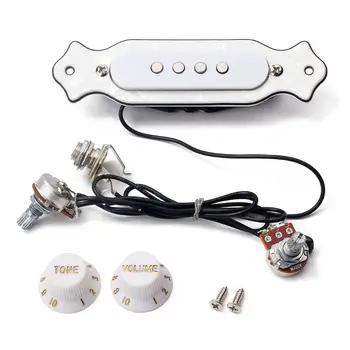 

Guitar 500K Control Line Sound Hole Pickup 1Tone1Volume For Cigar Box 3-4 Steel String
