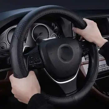 

Diameter 38cm Genuine Leather Car Steering-wheel Covers for audi a3 8p 8v sportback avant a4 b5 b9 a5 a6 c5 c6 a7 a8l 4f q2l SQ5