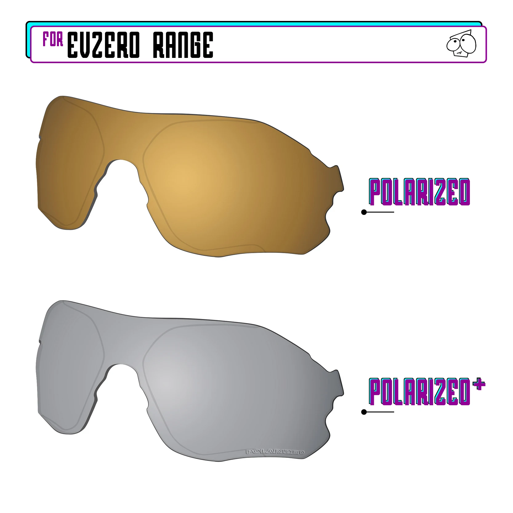 

EZReplace Polarized Replacement Lenses for - Oakley EVZero Range Sunglasses - Sir P Plus-GunmetalP