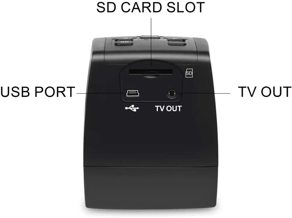 Film Scanner with 22MP Converts 126KPK/135/110/Super 8 Films Slides Negatives All in One into Digital Photos,2.4" LCD Screen