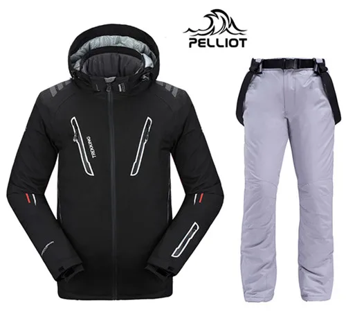 Подлинный! Pelliot лыжная куртка+ брюки, Мужская водонепроницаемая, дышащая термальная куртка для сноуборда, мужские лыжные костюмы - Цвет: color 2