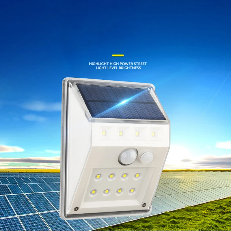 

Solar Wall Light Four-sided Luminous Induction Street Light Outdoor Villa Lighting LED Polysilicon Solar Sensor Light jardin