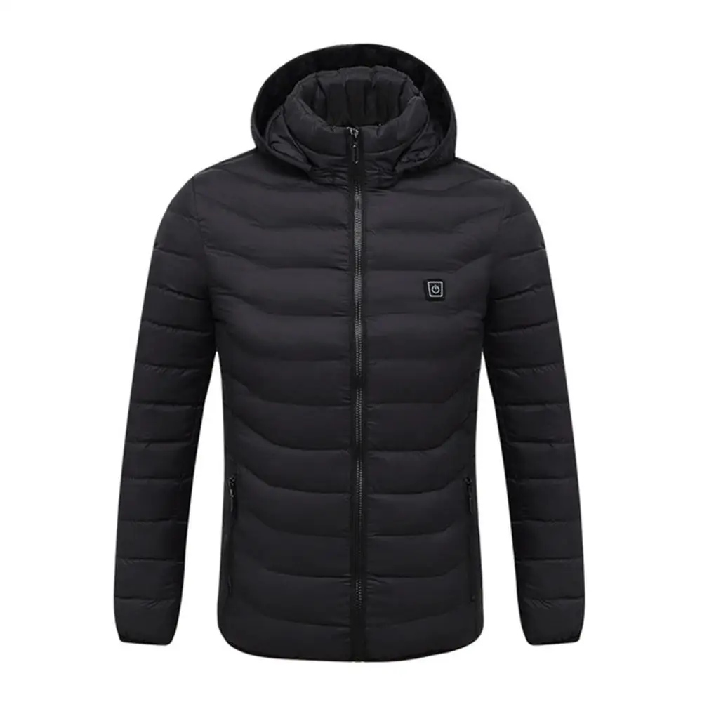 

Men Women Heated Jackets Outdoor Vest Coat USB Electric Battery Long Sleeves Heating Hooded Jackets Warm Winter Thermal Clothing