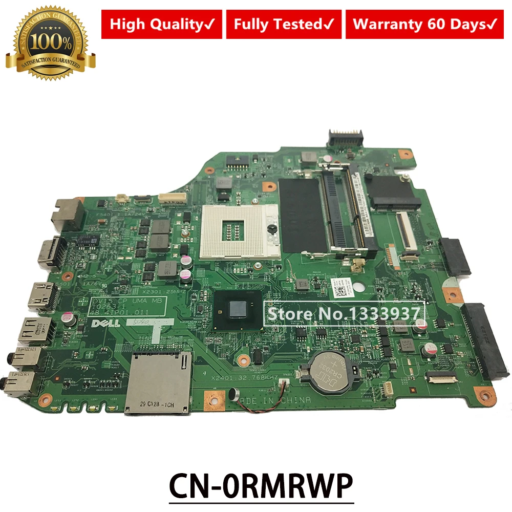 Для Dell V1540 1540 N5040 Материнская плата ноутбука HM57 DV15 CPUMA MB 10263 1 48.4IP01.011 554QT01001 RMRWP 0rmrwp