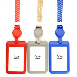 6,8x11 см Пластиковый карамельный цвет выдвижной держатель для бейджа визитных карточек держатель для шнурков канцелярские принадлежности